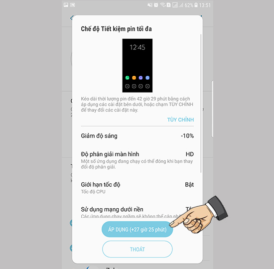 Bật siêu tiết kiệm Pin
